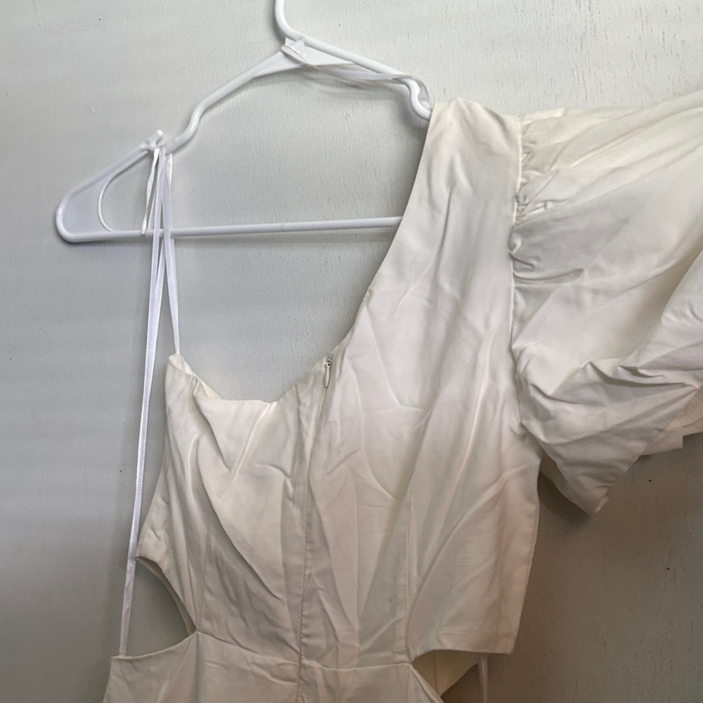 DO+BE White One-Shoulder Ruffle Mini Dress - Picture 5 of 6